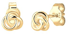 Elli Ohrringe Damen Ohrstecker Trend Knoten Hochwertig Filigran in 585 Gelbgold