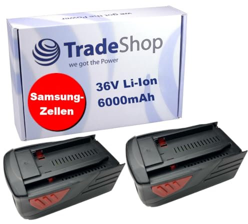 2 x Trade Boutique Premium Batterie LiIon 36 V6000 mAh pour Hilti te6 a TE6A36 TE6 A36 AVR TE6 de Ali te7 a TE de 30 A36 CPC 36 V WSC 7.25 A36 WSC 7.25 A WSC de 70 A36 écosoc 36 A Équivalent de