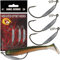 Angel-Berger Wild Devil Baits Weighted Offset Hook 3 Stück (4/0 5g)
