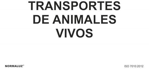 Normaluz RD26665 - Señal Adhesiva Transportes De Animales Vivos Adhesivo de Vinilo 10x15 cm con CTE, RIPCI