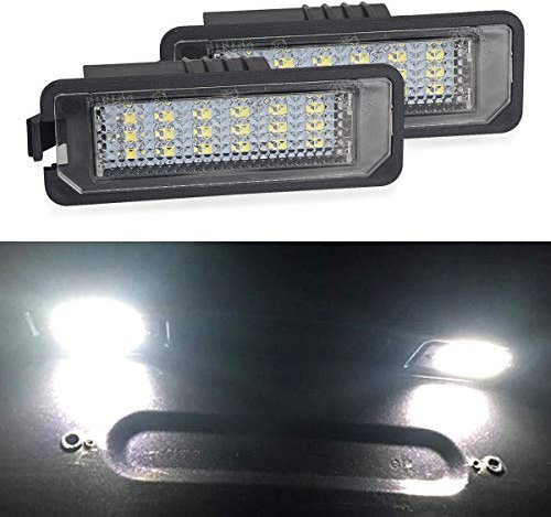 MARCHFA KOLOME LED Kennzeichenbeleuchtung Kompatibel mit Golf 4, 5, 6 GTi MK4 MK5 New Beetle/Passat Saloo/Sedan/CC/Polo/Phaeton/Lupo/Scirocco 2 PZ Nummernschildbeleuchtung 2 Stücke