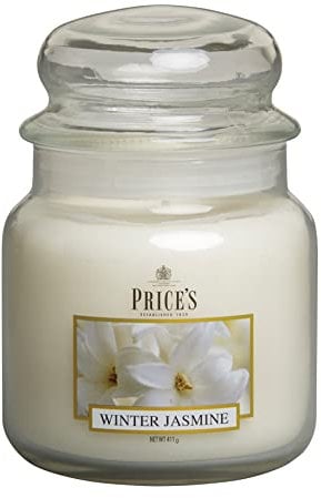 Price's Candles - Candela in Giara Media Winter Jasmine - Durata Fino a 90 ore di Combustione