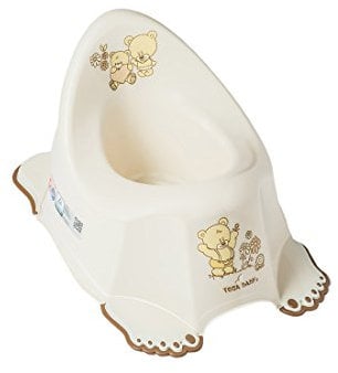 Tega Baby Teddy Bears MS-013-119 Pot d'apprentissage de la propreté avec dossier haut de soutien, protection anti-éclaboussures, poignée de transport facile et pieds antidérapants avec 3 ours en