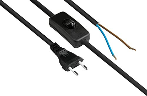 Good Connections EURO-Netzkabel - 1.5 m - Euro-Stecker Typ C, Schwarz