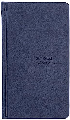 GÜSS Taschenkalender, 1 Woche auf 2 Seiten blauer Einband 8,7x15 cm
