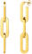 PROSTEEL Damen baumeln Ohrringe Asymmetrische DIY Panzer Glieder Form Ohrhänger 18k vergoldet Mädchen Frauen Fashion Ohrstecker Straßenmode Schmuck Accessoire für Party