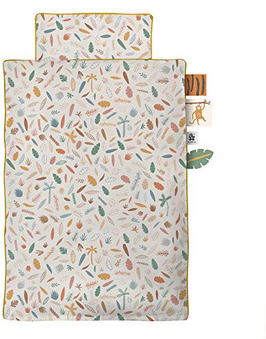 Sebra Junior Bettwäsche-Set, Wildlife, Doppelbett, 3 Stück, Beige, Rosa