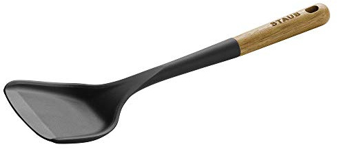 Staub Silicone with Wood Handle Cooking Utensil, Wok Turner
