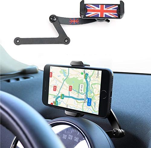 Mini Cooper Handyhalterung, Faltbar Unsichtbar 360°Drehung Autotelefon GPS Halterung für Mini Cooper F54 F55 F56 F60 (MINI F)