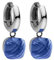 Qudo Firenze Creolen silber farben (blue)