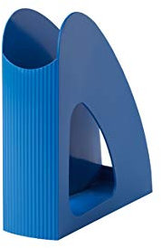 HAN Stehsammler Re-LOOP - 1 Stück, say yes to 100% recycled, Zeitungsständer, Stehordner, modernes, junges Design für DIN A4/C4 Unterlagen, 76 x 239 x 256 mm, 16218-914, blau