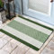 PHP Non Slip Indoor Door Mat, Heavy Duty 40 x 60 cm Waterproof Gel Back Welcome Front Door Mat, Floor Mats for Home, Kitchen and Bedroom Decor - Green