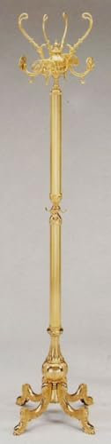 Casa Padrino Luxus Barock Garderobenständer Gold 45 x 45 x H. 191 cm - Edler Messing Kleiderständer - Barock Hotel Garderoben Möbel