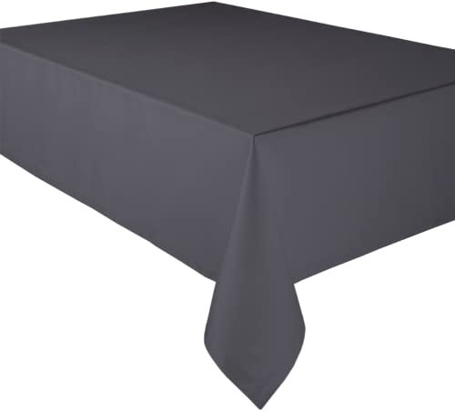 Curt Bauer Tischtuch Dessin 1514 Gent Farbe graphit-3817 Größe 130x170 cm Klassisch Tafeltuch hochwertiger Glanz Uni-Satin Ziersaum Vollzwirnqualität