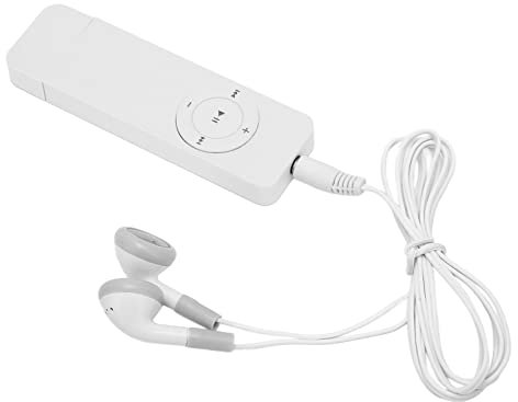 MP3-Player, USB-MP3-Player, Schüler-MP3-Player, Verlustfreier Sound, Plug-in-Speicherkarte, Erweiterbar auf Bis zu 64 GB, Nicht Im Lieferumfang Enthalten, für Studentengeschenke(Weiß)
