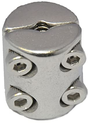 Klemmring für Drahtseil 8mm Drahtseilklemmring 2-tlg. mit 4 Schrauben Seilklemme Edelstahl A4 NIRO, AISI 316 Nirosta