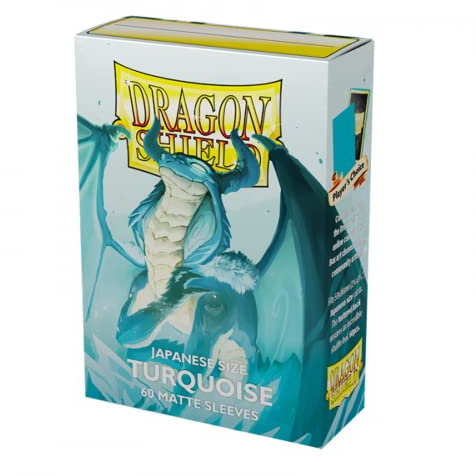 Dragon Shield Custodie per carte Dragon Shield in turchese giapponese opaco da 60 CT - Yu-Gi-Oh! Custodie per carte lisce e resistenti - Compatibile con Yu-Gi-Oh!