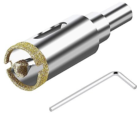 ASNOMY Scie Cloche Diamantée 20 mm avec Foret Guidage de Centrage, Scie Cloche Carrelage avec revêtement diamant, Foret trépan Diamant pour verre, carrelage, céramique, marbre, granit