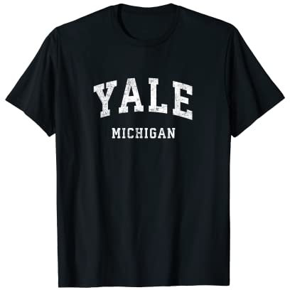 Yale Michigan MI Athletik-Sportdesign im Vintage-Stil T-Shirt