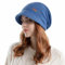 JEONEKID Frauen Rand gestrickte Mütze Hut, Winter Warmer Hut schlampig Dicke warme Mützenkappe für Damen Kaltwetter Schneekappen (Blau)