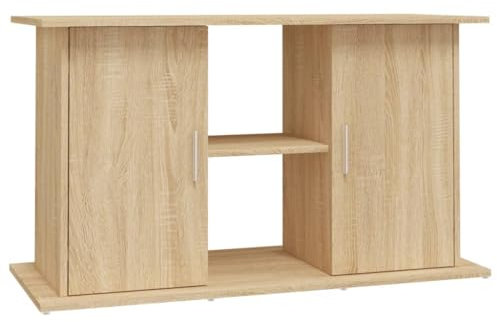 vidaXL Aquariumständer, Aquarium Unterschrank mit viel Stauraum, Aquarium Tisch mit Stabiler Oberplatte, Aquariumschrank Aquarium Halter, Sonoma Eiche Holzwerkstoff