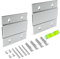 French Cleat Picture Hanger - 2 inch 2 Pairs - Aluminum Z Hanger Interlocking Wall Mounting Bracket Hardware Kit Z Clips for Hanging Wall Painting, Mirrors, Panels, Artwork, Cabinet, Whiteboard