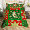 Weihnachts-Bettbezug 135x200,Eule Bettwäsche Set für Erwachsene,Weihnachten Schneeflocken Baum Sterne Herzen Tröster Abdeckung,Weihnachtsgrün Rot Zimmer Dekor Geometrische Gitter Patchwork Quilt Cover