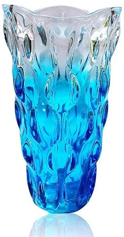 Eastern Rock Glasvase, unzerbrechlich, 1,6 kg, 24,1 cm, glitzernde Vase, Bohemian-Stil, für Tafelaufsätze, Küche, Büro, Wohnzimmer, Hochzeit, Geschenke, perfekte Heimdekoration, Glasvase (Farbverlauf,