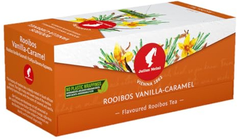 Julius Meinl Tee - 25 Teebeutel | Hochwertige Teemischung für aromatischen Genuss | Natürliche Zutaten für Teeliebhaber (Rooibos Vanille - Karamell)