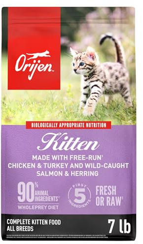 ORIJEN Grain Free WHOLEPREY Dry Cat Food Kitten Recipe 7lb Bag