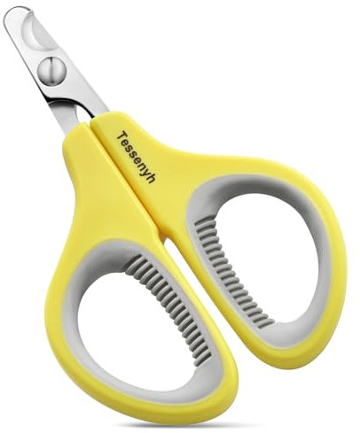 Tessenyh Professional Cat Nail Clipper, Stainless Steel Cat Nail Trimmer for Small Animals, with Sharp Blade and Anti-Slip Handles for Safe and Effective Grooming