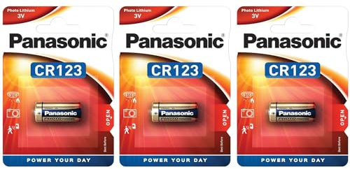 PANASONIC Confezione da 3 blister da 1 batteria CR123 al litio Power 3 V