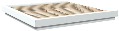 vidaXL Bettgestell Weiß 180x200 cm Holzwerkstoff