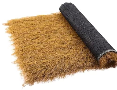 ZERVA Mexican Tiki Straw Roof Thatch, Tiki Hut Grass Duck Blind Grass for Tiki Decorations, Thatch Roofing for Tiki Bar, Natural Tiki Bar Grass for Roof, Tiki Umbrella Grass Wall(3.2x19.6ft)
