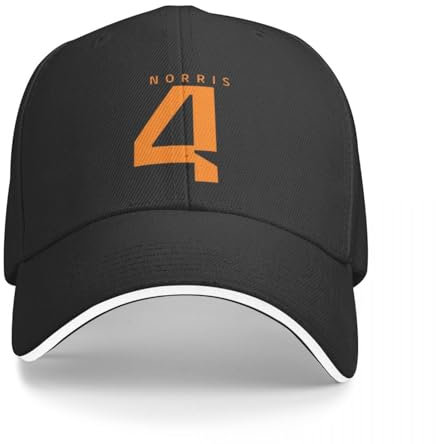 Lando Norris Classic 4 Orange Glückszahl Pool Party Custom Baseball Caps für Frauen und Männer Strand Golf Hut Hip Hop Trucker Cap Cool
