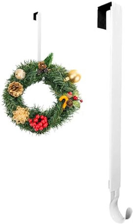 Cintre de couronne de porte d'entrée – Cintre en métal pour couronnes festives avec coussinet arrière doux | Crochet de porte de cintre de couronne, décorations saisonnières pour cintres pour portes d