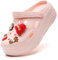 SECHRITE Sabots Femme Platform Sabots De Jardin Femmes Chaussure De Jardin Pantoufle Confortable Mules à Semelles Compensées avec Breloques Plastique Léger Infirmiere Medical Hopital Travail Rose 37