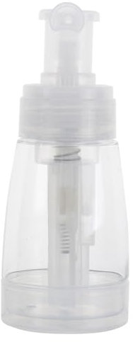 STOBOK Portable Powder Spray Bottle Transparent PE Plastic Talcum Powder Dispenser Refillable Powder Puffer Bottle for Travel and Home Use