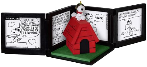 Hallmark Keepsake Weihnachtsschmuck 2025, Peanuts 75. Jahrestag Snoopy als The Flying Ace Musical, Geschenke für Peanuts-Fans