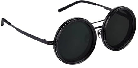 Vesidoloy Mens Shades Sonnenbrille, verstellbare Tint -Sonnenbrille | 1-9 Zahnräder Nd9 Polarisierte Brille Stieptische Sonnenbrille mit Stufenlosen,Verstellbare Brillenzubehör runden Schattenobjektiv