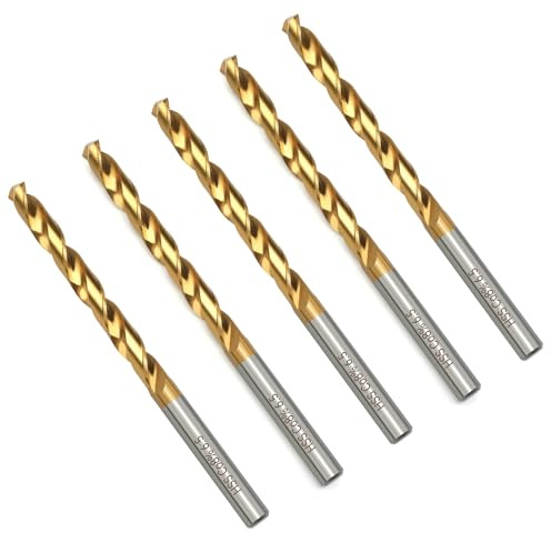 HSAWBIT BOX OF 5 x 6.5MM M42 HSS DRILL BIT SET/METAL DRILL BITS FOR HARD METALS/COBALT DRILL BITS FOR STAINLESS STEEL, CAST IRON, Copper