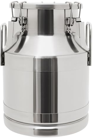 10L/2.64 Gallon Milchkanne, Hohe Kapazität Edelstahl Milchkanne, Versiegelter Eimer, Transportkanne Edelstahleimer Milcheimer, mit Tragebügel Transportkanne Edelstahl