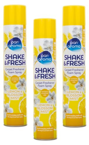 𝐉𝐌𝐒 𝐖𝐄 𝐂𝐑𝐄𝐀𝐓𝐄 𝐒𝐌𝐈𝐋𝐄 3 X Carpet Freshener Foam Spray 500ml – Lemon & Blossom – Odour Eliminator for Carpets, Rugs & Upholstery – Long Lasting Scent