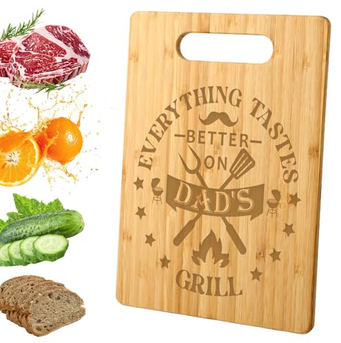Chopping Boards for Kitchens, Bamboo Chopping Board, Personalised Chopping Board, Kitchen Gadgets, Cutting Board,Birthday Presents for Dad,Birthday Gifts for Mum (dad Birthday Gifts)
