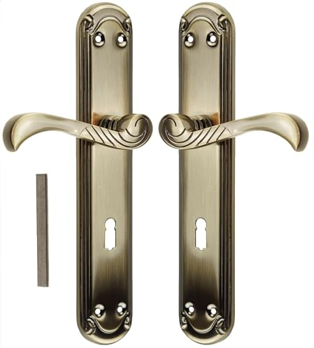 FEINZ Türklinke Casablanca 72 mm | Türgriffe Innentüren, Drückergarnitur, Langschild, ergonomischer Türgriff, Rückstellung, Türbeschlag, Zimmertüren, Haustüren