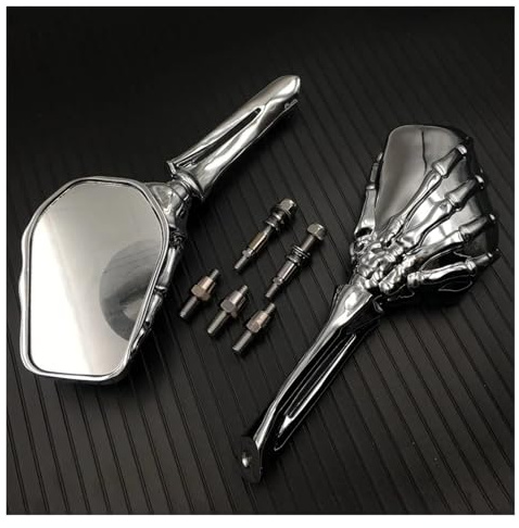 Motorrad-Skelett-Totenkopf-Handspiegel Für Und