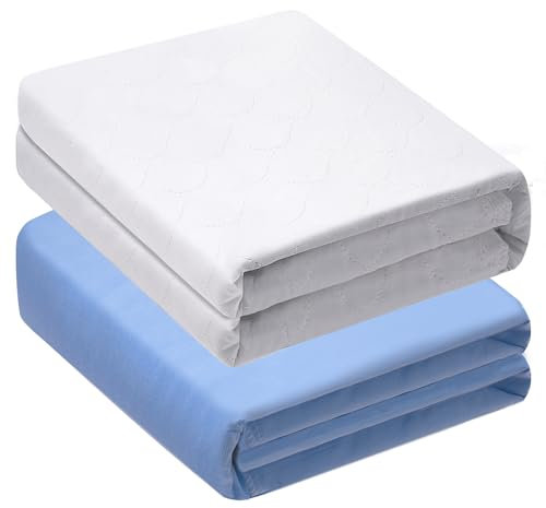 Inkontinenzunterlage waschbar Matratzenschutz, wasserdichte bettunterlage, Inkontinenzauflage, betteinlagen inkontinenz waschbar , nässeschutz matratzenauflage - 86 x 91 cm(2er)