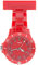 Taffstyle Damen-Uhr Analog Quarz Silikon Uhr Krankenschwesteruhr Kitteluhr mit Nadel Rot