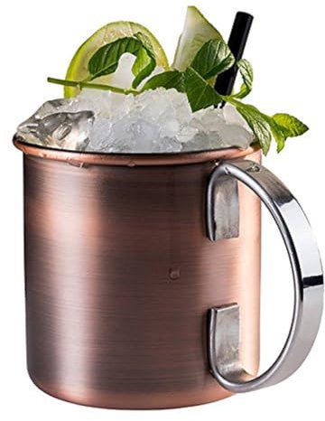 Aps Taza – Moscow Mule de de Acero Inoxidable con Cobre Antiguo Look, Contenido: 0,45liter