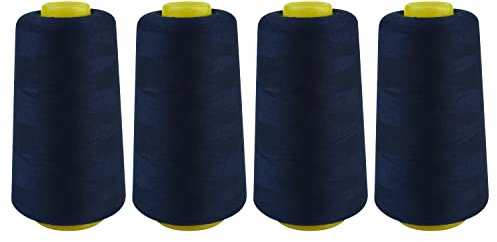 VBS 4er-Pack Overlock Nähgarn 40/2 viele Farben Dunkelblau